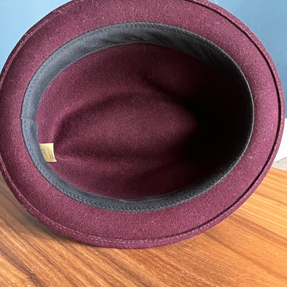 100% Wool Burgundy Fedora | New York Hat Co. - Picture 7 of 7